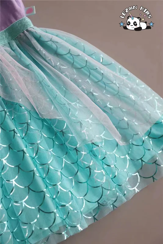 LEZONKIDS - Wholesale Customizable Princess Boutique Dress Sleeveless Cotton Mesh Sequin Girls Dress for 2-14T